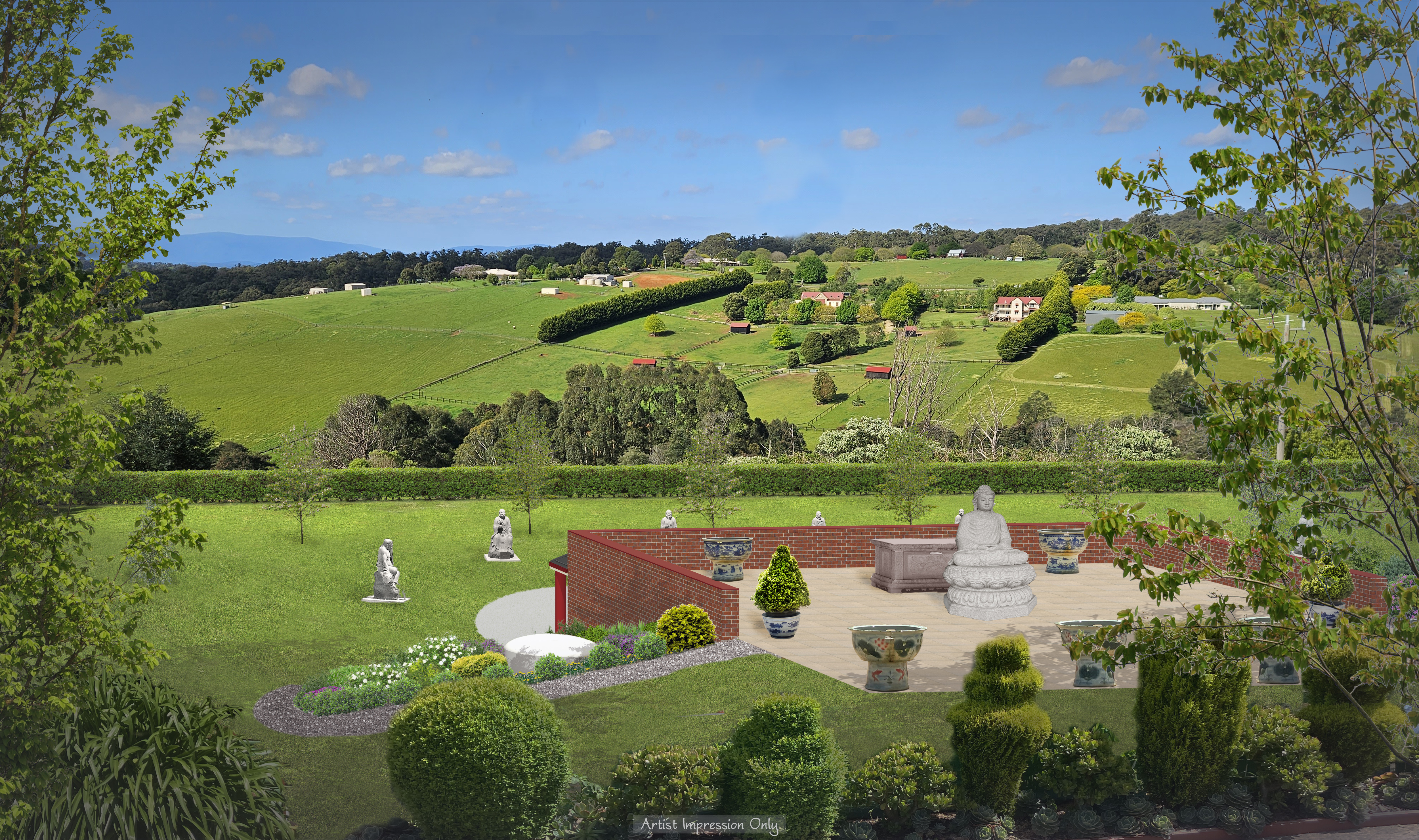Meditation building at Buddhist Temple in Emerald by Leawarra Town Planning